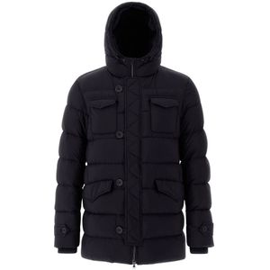 Herno, Heren, Jassen, Zwart, Maat: S Polyamide,