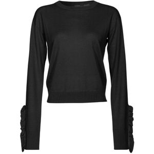 Pinko, Dames, Truien, Zwart, Maat: S