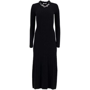 Rabanne, Dames, Jurken, Zwart, Maat: S Wol,