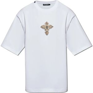 Dolce & Gabbana, Heren, Tops, Wit, Maat: L Katoen,
