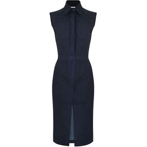 Kocca, Dames, Jurken, Blauw, Maat: L Denim,