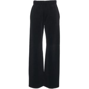 Golden Goose, Dames, Broeken, Zwart, Maat: L Velours,