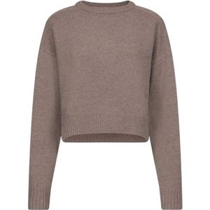 Loulou Studio, Dames, Truien, Grijs, Maat: L Wol,