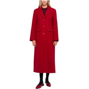 Only - Lange Jas - Karanda Red - Regular Fit - Knoopsluiting