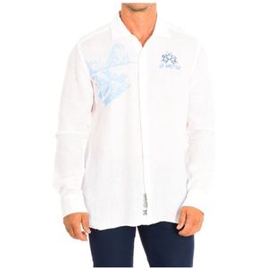 La Martina - TMC304-TL319 - Herenhemd - Wit - 100% Linnen