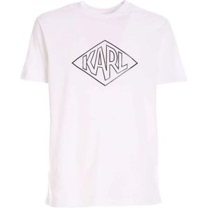 Karl Lagerfeld, Heren, Tops, Wit, Maat: L Katoen,