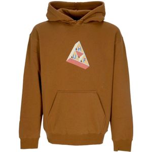 Huf, Heren, Sweatshirts & Hoodies, Bruin, Maat: S Katoen,