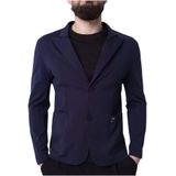 Ongevoerde Blazer - Blauw - Enkelrijs