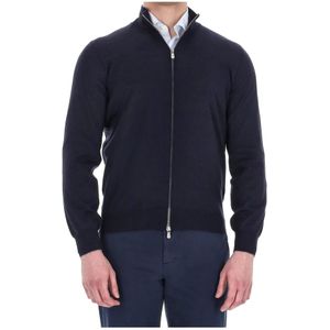 Brunello Cucinelli, Heren, Truien, Blauw, Maat: XL Kasjmier,