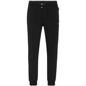 Philipp Plein, Heren, Broeken, Zwart, Maat: L Fleece,