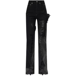 Rick Owens, Dames, Jeans, Zwart, Maat: W29 Katoen,
