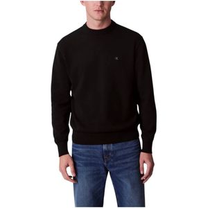 Calvin Klein Jeans, Heren, Sweatshirts & Hoodies, Zwart, Maat: L Katoen,