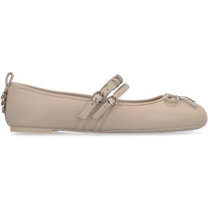 Pinko, Dames, Schoenen, Beige, Maat: 39 EU Leer,
