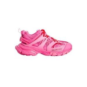 Balenciaga Stijlvolle Track Sneakers Vrouwen Rubberen Zool , Pink , Dames , Maat: 37 EU