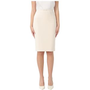 Elisabetta Franchi, Dames, Rokken, Beige, Maat: 2XL