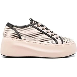 Vic Matié - Low-Top Sneakers - Bruin - Kalfsleer - Casual