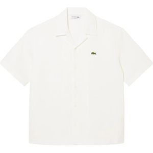 Lacoste, Heren, Overhemden, Wit, Maat: 3XL Katoen,