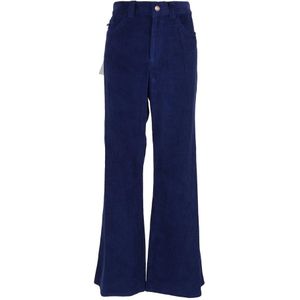 Marc Jacobs, Dames, Broeken, Blauw, Maat: W26 Velours,