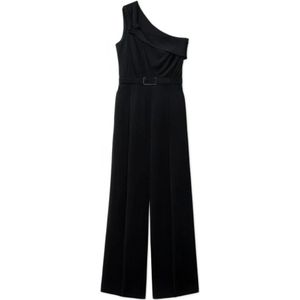 Max Mara, Dames, Jumpsuits & Playsuits, Zwart, Maat: XS Satijn,