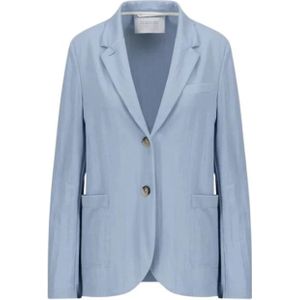 Harris Wharf London, Dames, Jassen, Blauw, Maat: M Viscose,