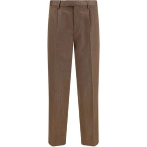 Zegna, Heren, Broeken, Bruin, Maat: L Wol,