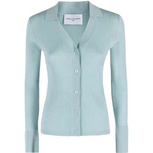 Isabelle Blanche, Dames, Truien, Blauw, Maat: M Wol,