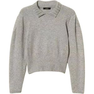 Twinset, Dames, Truien, Grijs, Maat: M Wol,