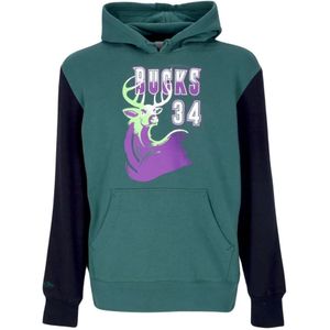 Mitchell & Ness, Heren, Sweatshirts & Hoodies, Groen, Maat: L Fleece,