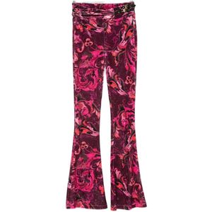 Versace Jeans Couture, Dames, Broeken, Veelkleurig, Maat: 2XS Poliester,