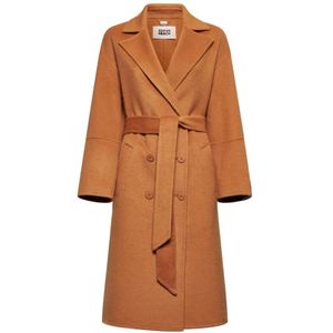 Silvian Heach, Dames, Mantels, Bruin, Maat: XS Wol,