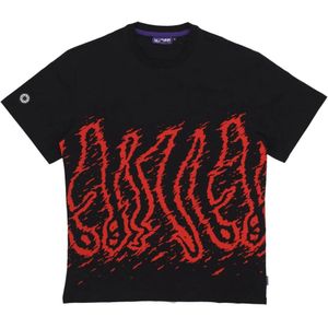 Octopus, Heren, Tops, Zwart, Maat: L Katoen,