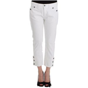 Ermanno Scervino, Dames, Broeken, Wit, Maat: S Katoen,