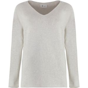 THE (Alphabet), Dames, Truien, Grijs, Maat: L Kasjmier,