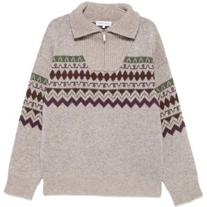 Maison Labiche, Heren, Truien, Beige, Maat: L Wol,