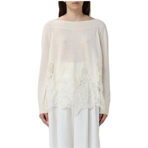 Ermanno Scervino, Dames, Tops, Beige, Maat: XS