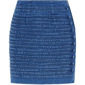 Versace, Dames, Rokken, Blauw, Maat: S Denim,