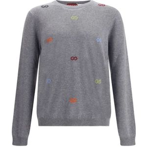 Gucci, Heren, Truien, Grijs, Maat: M Kasjmier,