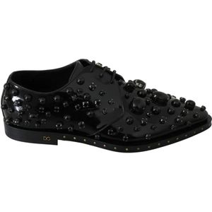 Dolce & Gabbana - Instappers - Zwart - Patent Leer - Met Kristallen