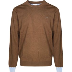 Sun68, Heren, Truien, Bruin, Maat: M Katoen,