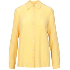Weekend Max Mara, Dames, Blouses & Shirts, Geel, Maat: M Zijde,
