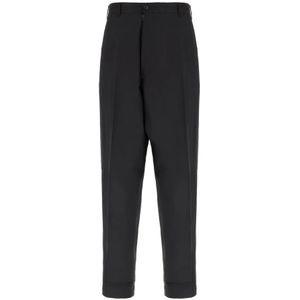 Maison Margiela, Heren, Broeken, Zwart, Maat: M Katoen,