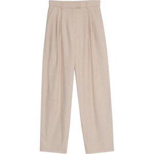 The New Society, Dames, Broeken, Beige, Maat: S Wol,