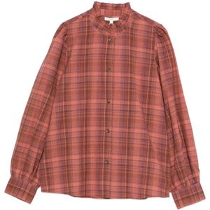 Yerse, Dames, Blouses & Shirts, Bruin, Maat: L Katoen,