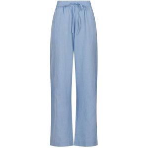 Neo Noir, Dames, Broeken, Blauw, Maat: M Linnen,