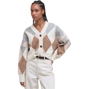 Barbour - SILVIA - Gebreid Jack - Wolmix - Boxy Fit - All-over Motief