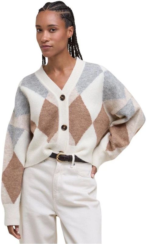 Barbour - SILVIA - Gebreid Jack - Wolmix - Boxy Fit - All-over Motief