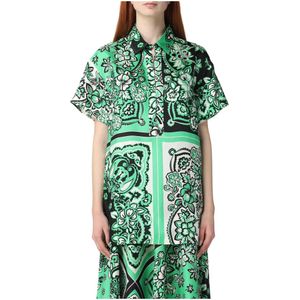 RED Valentino - Camicia M/C ST Bandana Carre - Blouse - Groen
