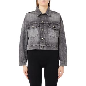 Liu Jo, Dames, Jassen, Grijs, Maat: M Denim,