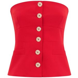 Pinko, Dames, Tops, Rood, Maat: XS Poliester,