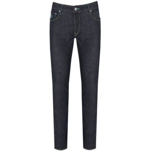 Hand Picked, Heren, Jeans, Blauw, Maat: W33 Katoen,